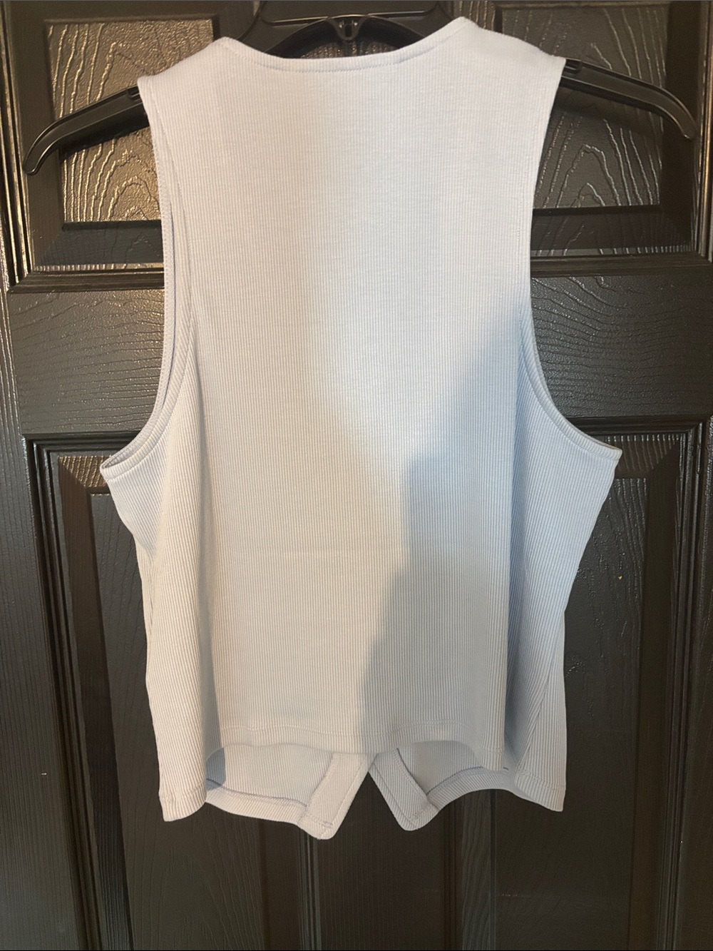 Veronica Beard Pale Blue Ribbed Knit Tank - Picture 3 of 4